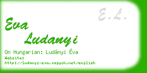 eva ludanyi business card