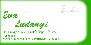 eva ludanyi business card